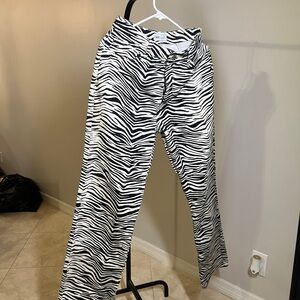 Zara Black and White Zebra Print Women's Jeans